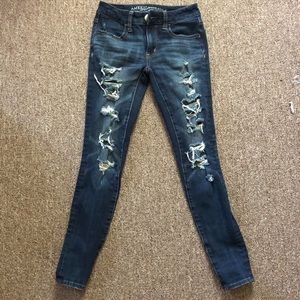 American eagle distressed jeans size 00 short